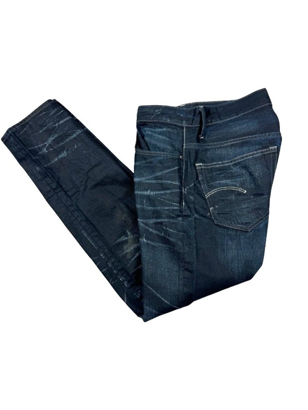 G Star Raw 3301 Men's Tapered Dark Wash Jeans Blue • 32x31